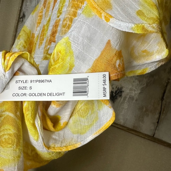 NWT - Counterparts - Floral Blouse - Golden Delight - Small - Picture 3 of 5